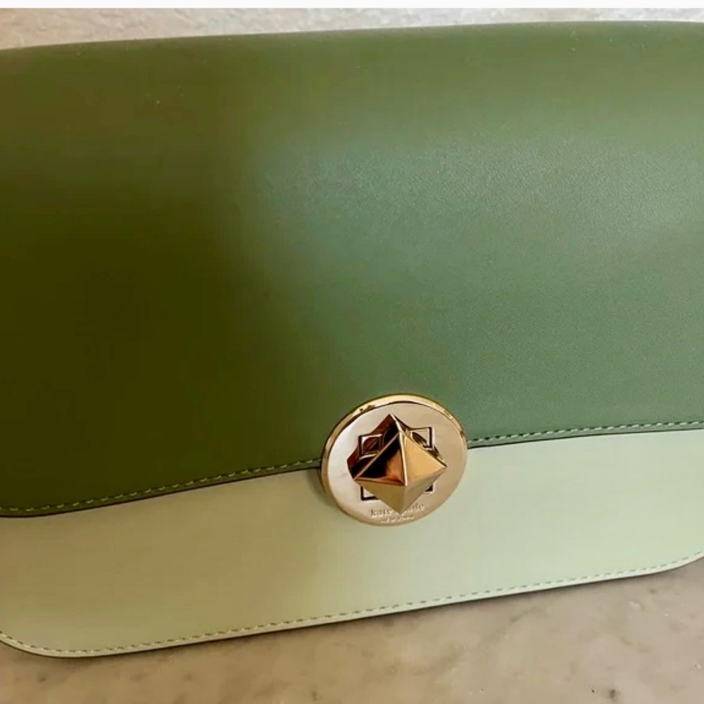 Green Two-Tone Women's Bag - Picture 4 of 10